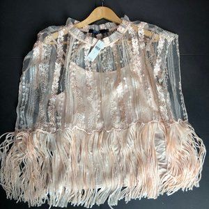 Eva Franco sequin beaded top with matching cami